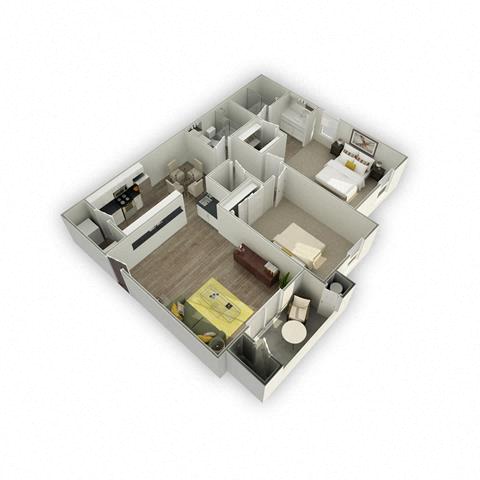 Floor plan layout diagram for 2B Renovation 2