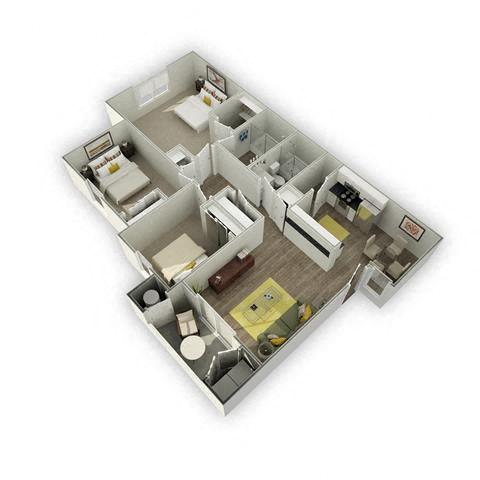 Floor plan layout diagram for 3A