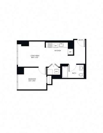 1B floor plan