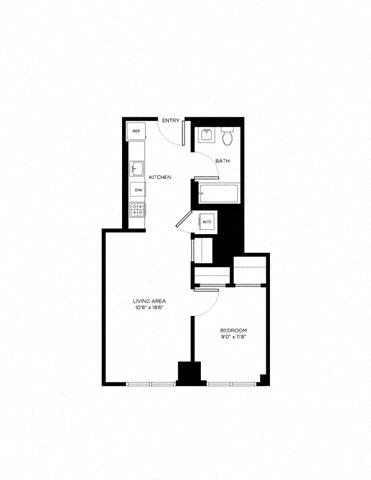 Floor plan layout diagram for 1C