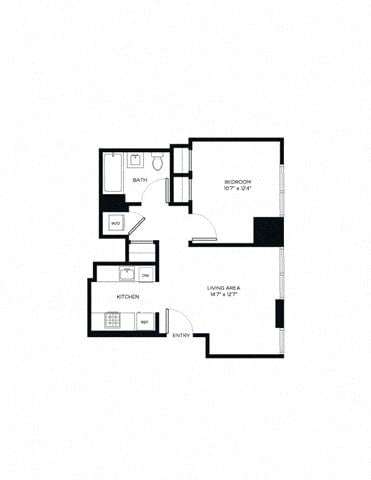Floor plan layout diagram for 1D