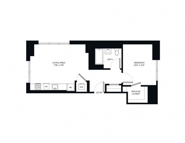 Floor plan layout diagram for 1J