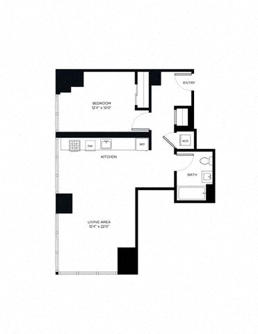 Floor plan layout diagram for 1M