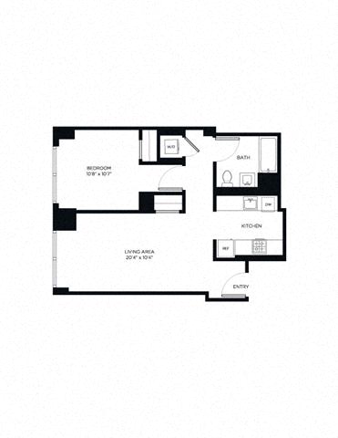 Floor plan layout diagram for 1N
