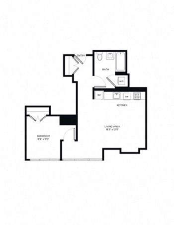 1P floor plan