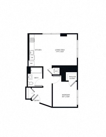 Floor plan layout diagram for 1Q