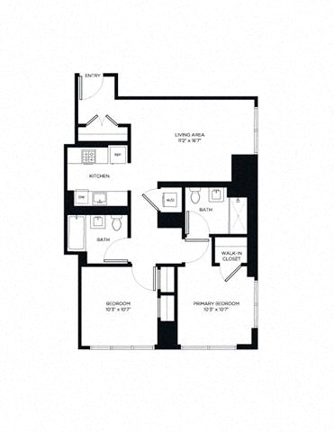 Floor plan layout diagram for 2E