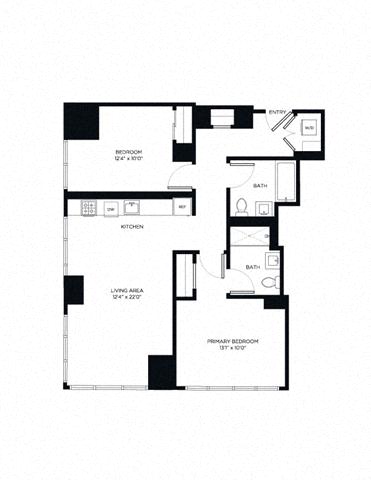 Floor plan layout diagram for 2F