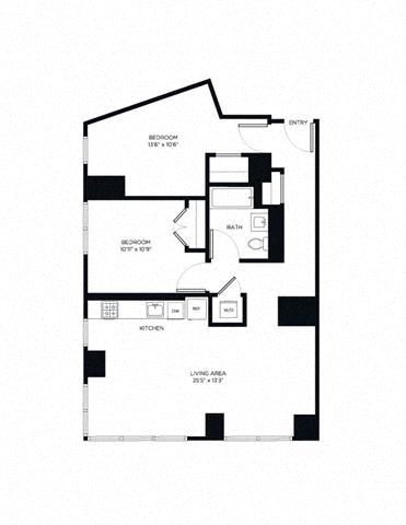 Floor plan layout diagram for 2K