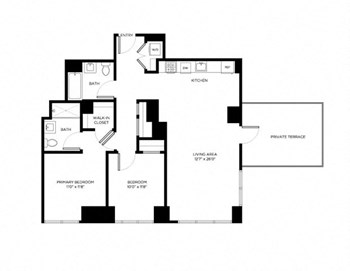 2P w/ Terrace floor plan