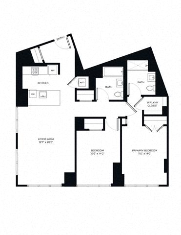 Floor plan layout diagram for 2R