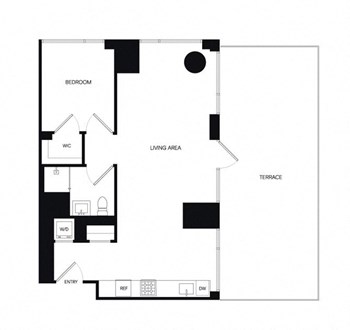 1AK floor plan