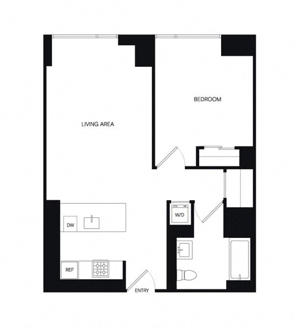 Floor plan layout diagram for 1AN Penthouse