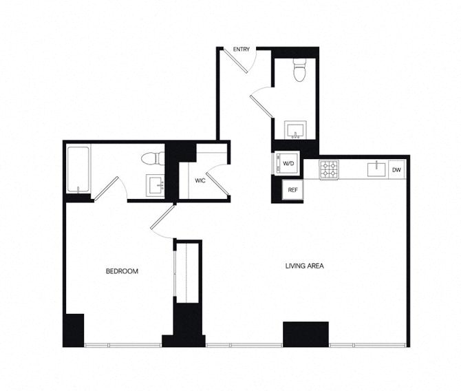 Floor plan layout diagram for 1BF