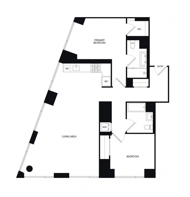 Floor plan layout diagram for 2AL Penthouse
