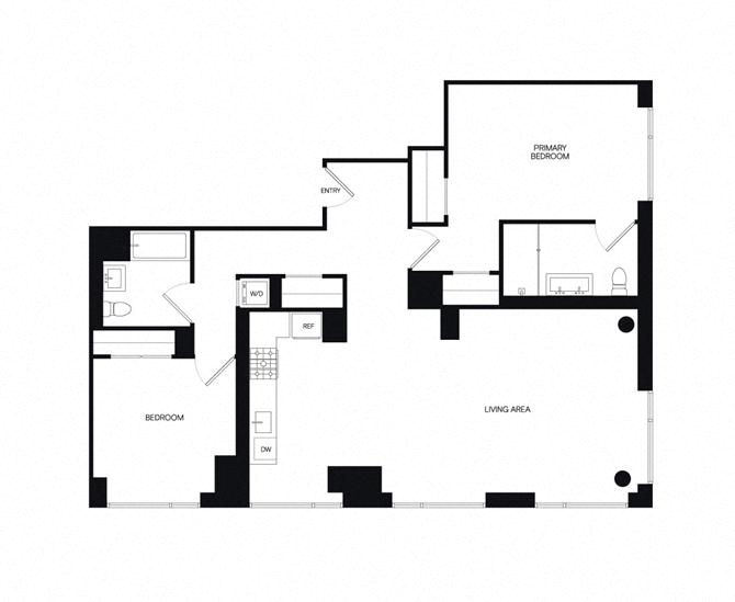 Floor plan layout diagram for 2AT Penthouse