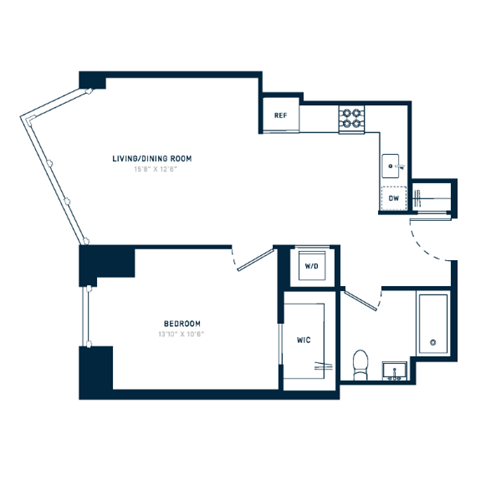 Floor plan layout diagram for 1AB
