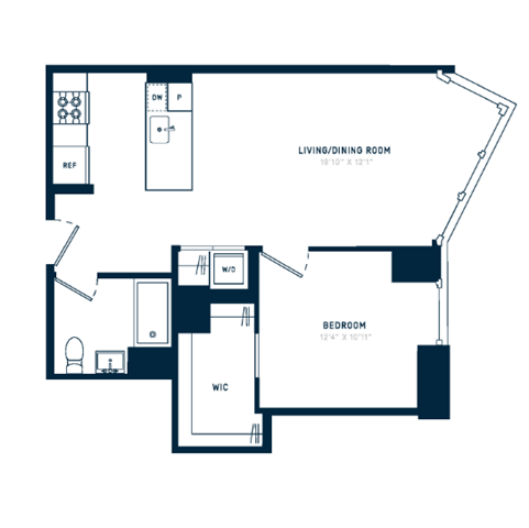 Floor plan layout diagram for 1AC