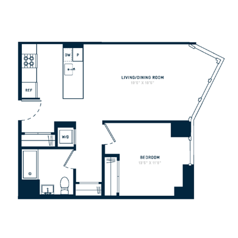 Floor plan layout diagram for 1AE