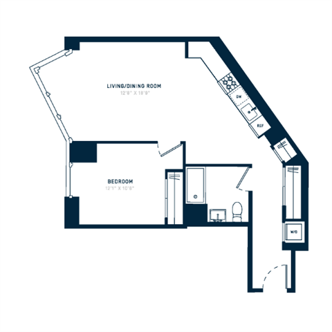 Floor plan layout diagram for 1AF