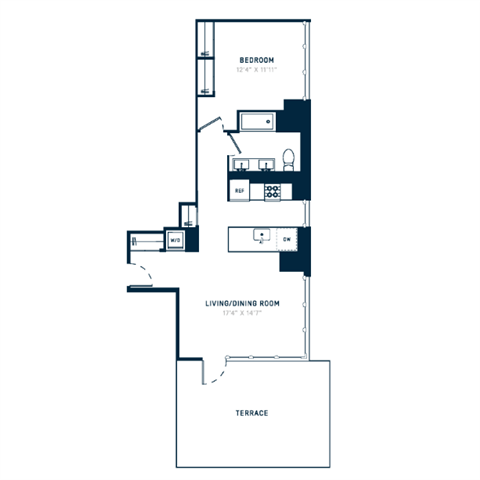 Floor plan layout diagram for 1AK