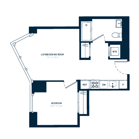 Floor plan layout diagram for 1G