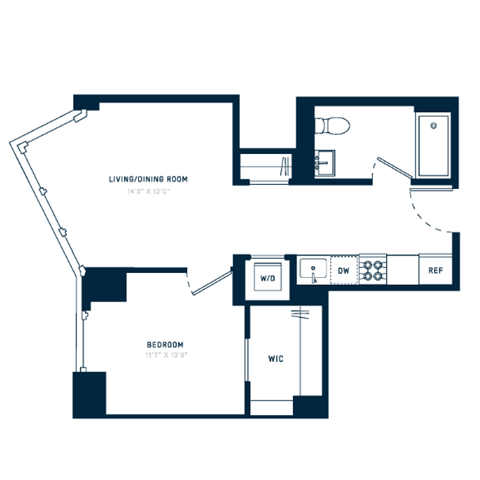 Floor plan layout diagram for 1L