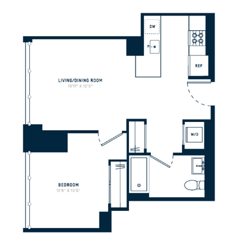 Floor plan layout diagram for 1N