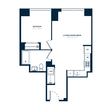 1V floor plan