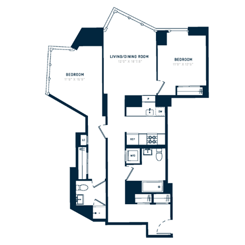 Floor plan layout diagram for 2V
