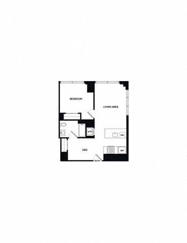 Floor plan layout diagram for 1AD Den