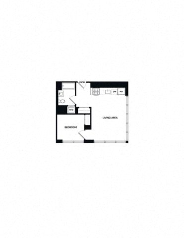 Floor plan layout diagram for 1H