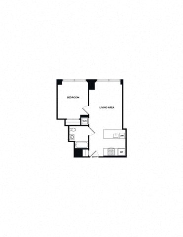 Floor plan layout diagram for 1W