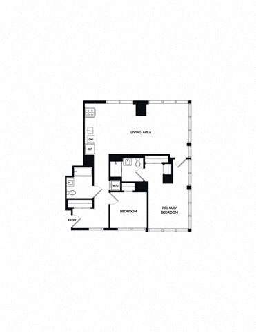 Floor plan layout diagram for 2B