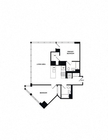 Floor plan layout diagram for 2E