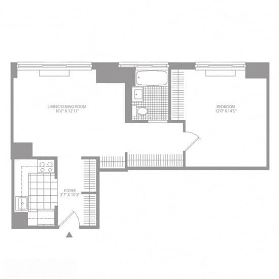 Floor plan layout diagram for 1AB