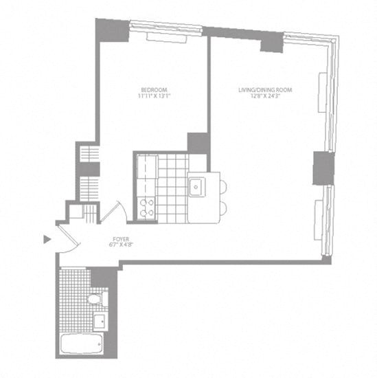 Floor plan layout diagram for 1AH
