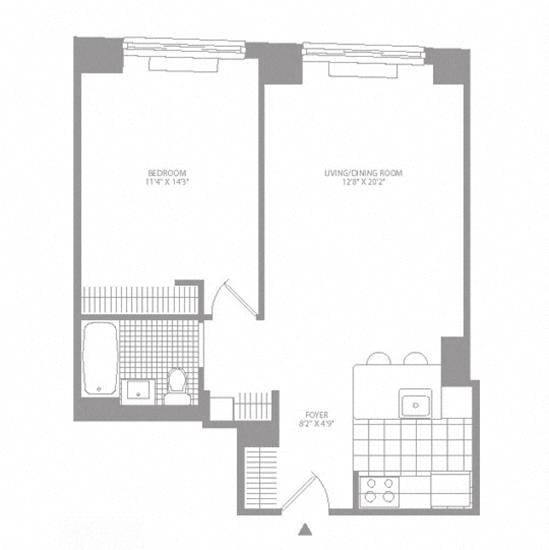 Floor plan layout diagram for 1W Renovation 2