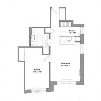 1B floor plan