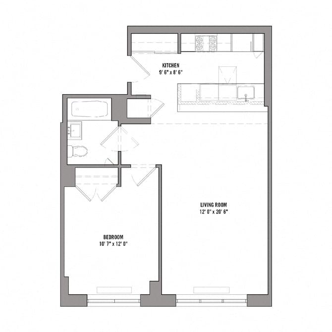 Floor plan layout diagram for 1D