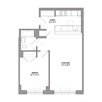 1D floor plan