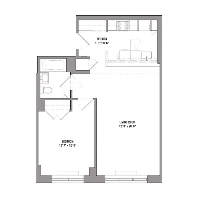 Floor plan layout diagram for 1G