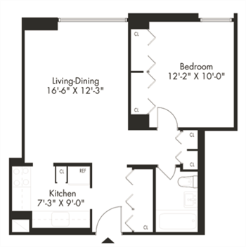 1C floor plan