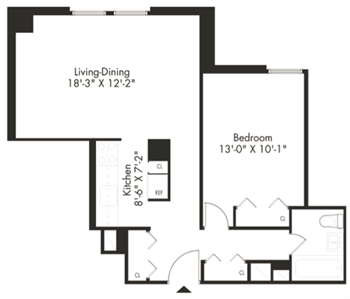 1E floor plan