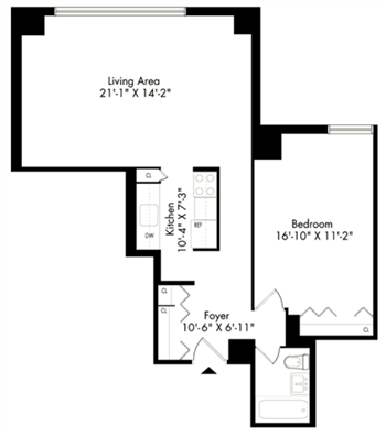 1H floor plan