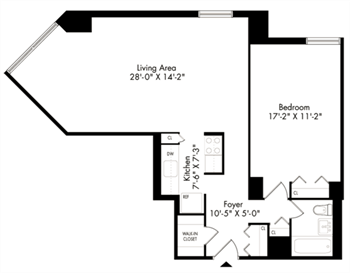 1J floor plan