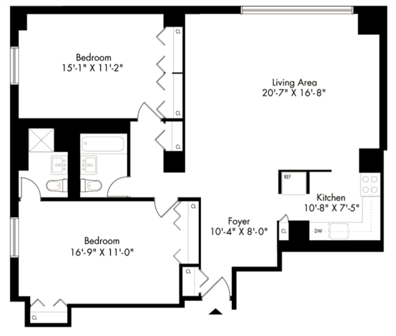 Floor plan layout diagram for 2G