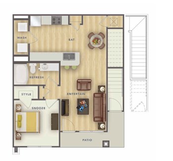 1B floor plan