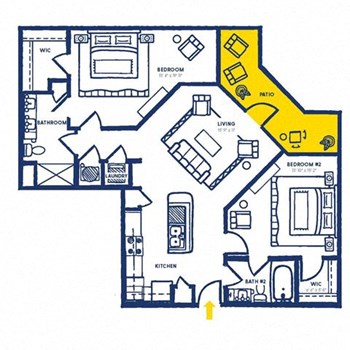 2F w/ Balcony floor plan