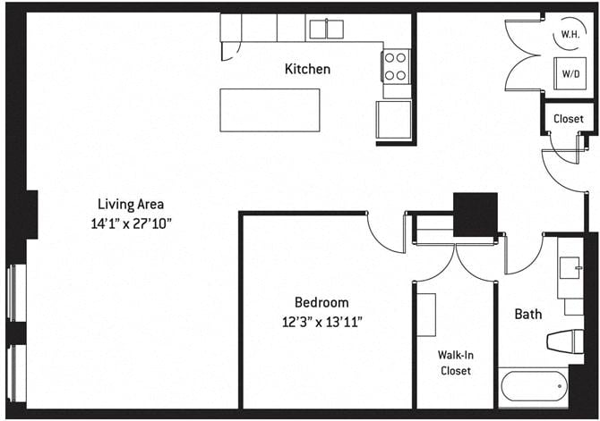 Floor plan layout diagram for 1AB
